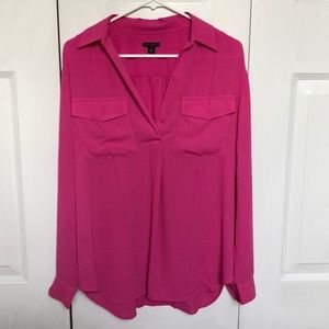 Ann Taylor blouse hot pink